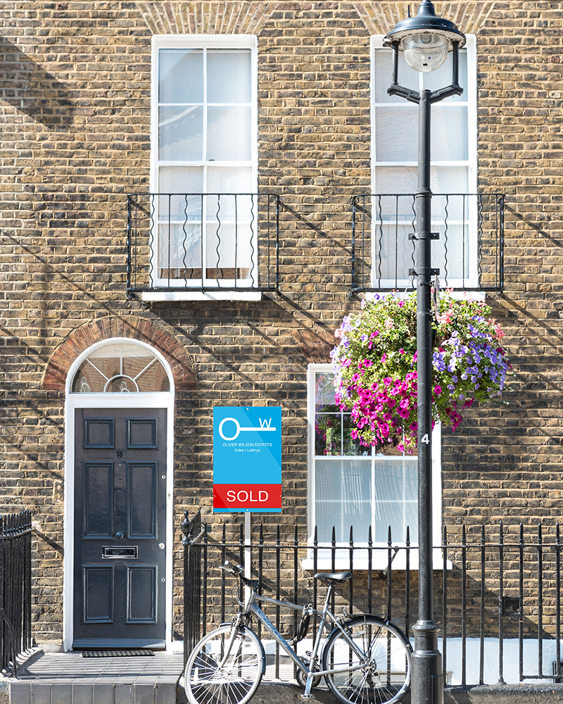 An image showing a real estate For Sale board featuring artwork designed by Seaweed & Spruce.New service: Graphic Design