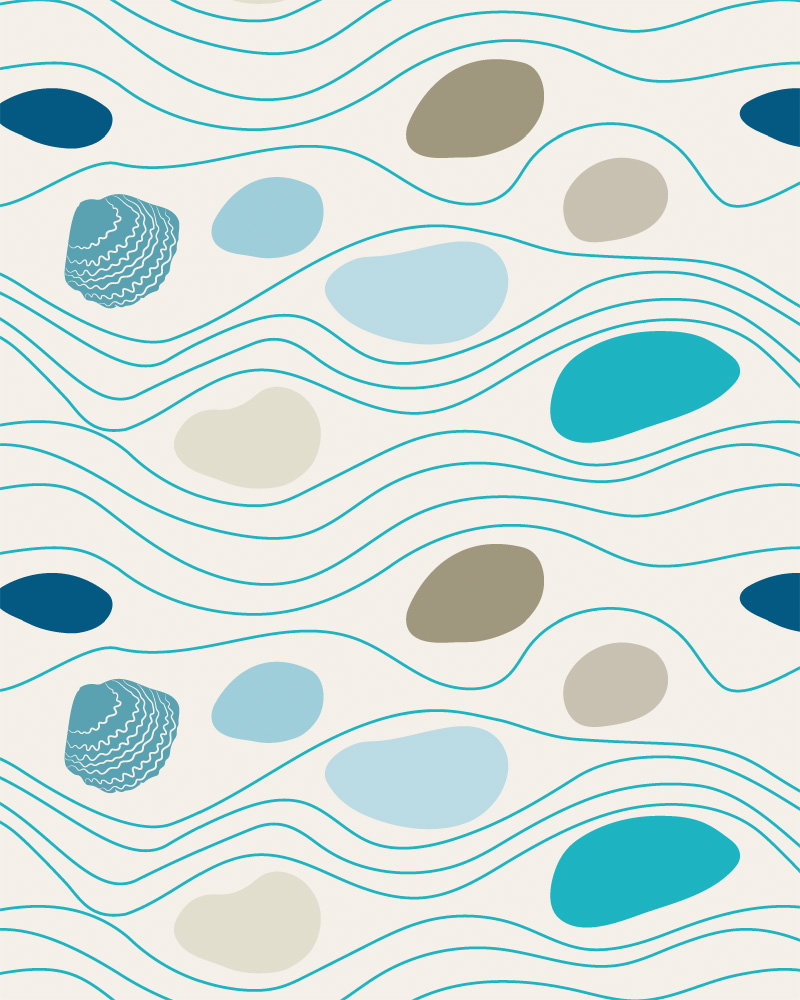 An image of "Ebb & Flow", a pattern from the Sennen Collection.