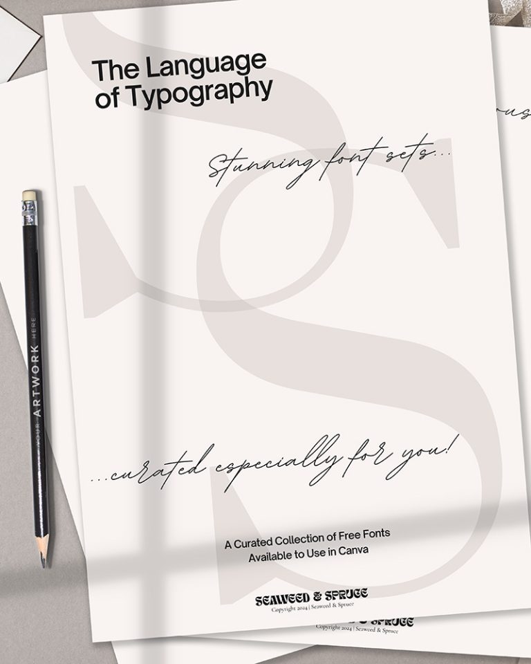 Image of a free downloadable typography resource. The downloadable PDF contains Deb's Essential top ten font combinations.