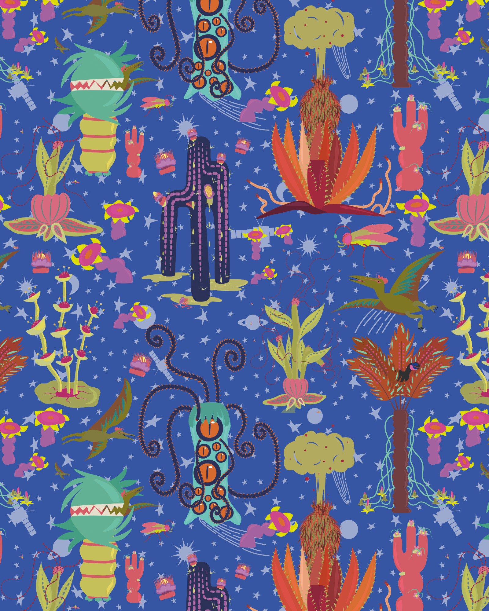 Other Worldly "Creatures" in blue.