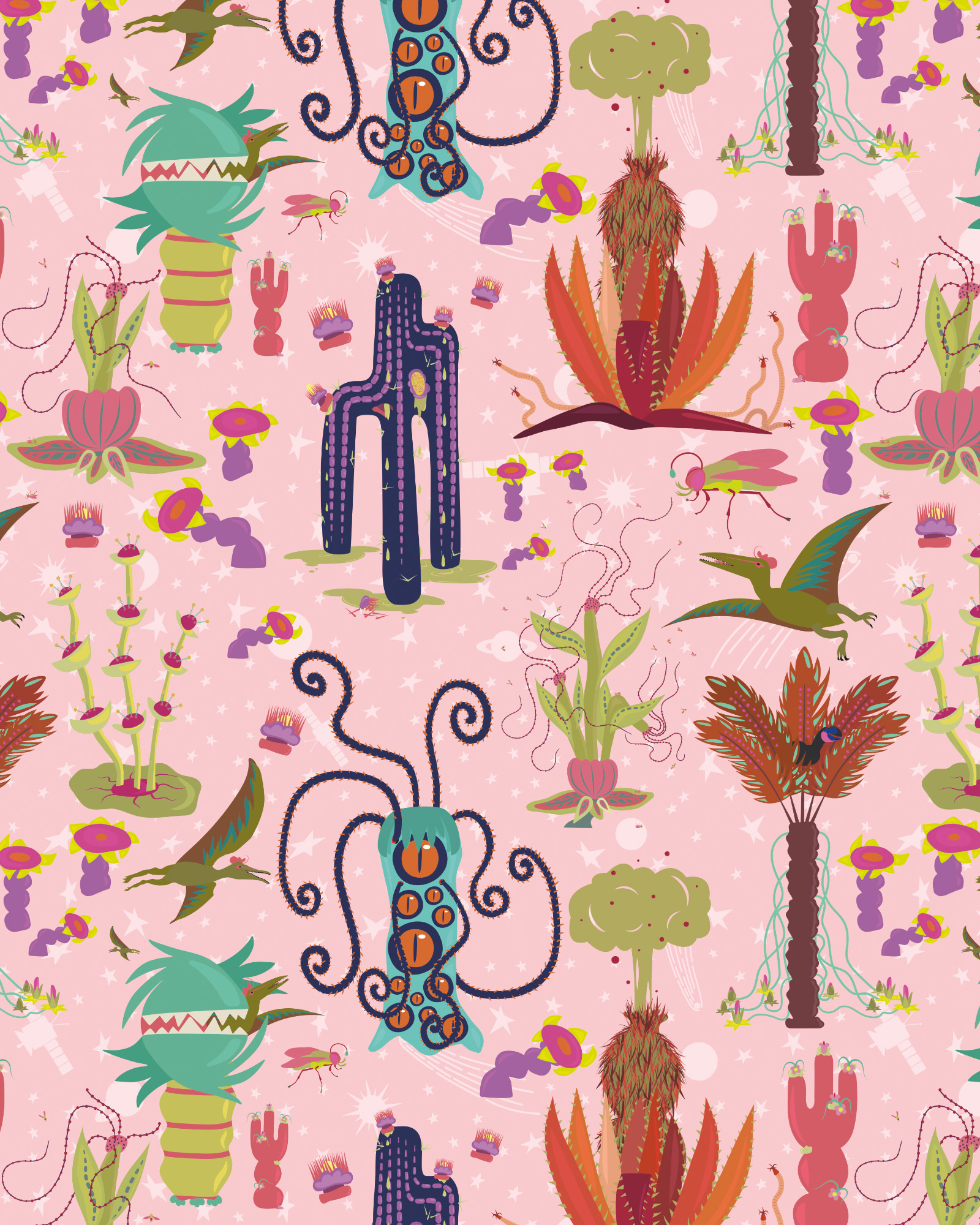 Other Worldly "Creatures" in pink.